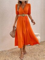 Rochie Lunga Claudia Portocalie