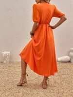 Rochie Lunga Claudia Portocalie - imagine 2