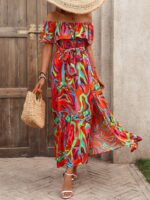 Rochie Lunga Camila Rosie Cu Print Multicolor - imagine 4