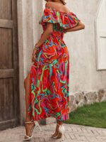 Rochie Lunga Camila Rosie Cu Print Multicolor - imagine 2