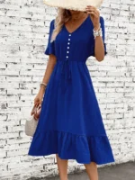 Rochie Midi Natalia Albastra - imagine 3