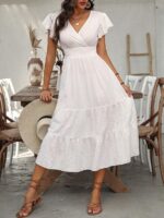 Rochie Lunga Roser Alba - imagine 3