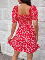 Rochie Scurta Abigail Rosie Cu Model Floral Alb - imagine 2