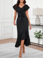 Rochie Lunga Evelyn Neagra - imagine 3