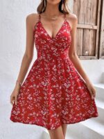Rochie Scurta Sibella Rosie Cu Model Floral Alb