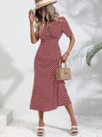 Rochie Midi Reena Rosie cu Buline Albe