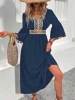 Rochie Lunga Antonina Albastru Inchis - imagine 3