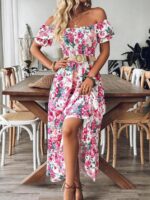 Rochie Lunga Killa Alba Inflorata - imagine 3