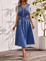 Rochie Lunga Esteri Albastra