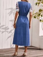 Rochie Lunga Esteri Albastra - imagine 2