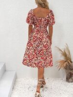 Rochie Midi Eleen Alba Cu Model Floral Multicolor - imagine 2
