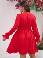 Rochie Scurta Emelie Rosie - Marimi Mari - imagine 2