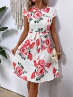 Rochie Scurta Jose Alba Inflorata
