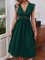 Rochie Midi Axelle Verde Inchis - imagine 3