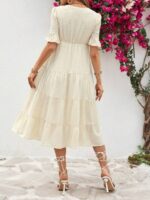 Rochie Midi Loredana Crem Deschis - imagine 2