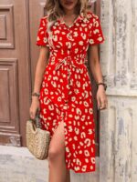 Rochie Midi Sorina Rosie Cu Print Leopard Crem