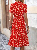 Rochie Midi Sorina Rosie Cu Print Leopard Crem - imagine 2