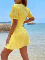 Rochie Scurta Sarida Galbena - imagine 2