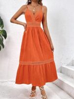 Rochie Lunga Gemma Portocalie - imagine 3