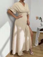 Rochie Lunga Darcia Crem - imagine 4