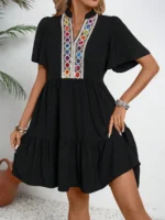 Rochie Scurta Yanara Neagra - imagine 4