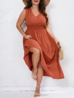 Rochie Lunga Alona Caramizie - Marimi Mari - imagine 4