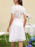 Rochie Scurta Cecina Alba - imagine 2