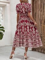 Rochie Lunga Germund Rosie Cu Print Alb - imagine 2
