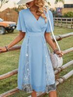 Rochie Midi Leonie Bleu - imagine 3