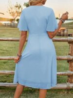 Rochie Midi Leonie Bleu - imagine 2
