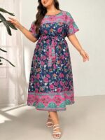Rochie Midi Karolina Multicolora - Marimi Mari