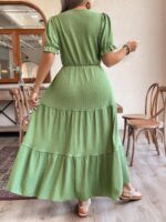 Rochie Midi Saul Verde- Marimi Mari - imagine 2