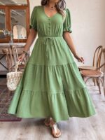 Rochie Midi Saul Verde- Marimi Mari
