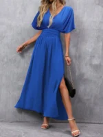 Rochie Lunga Kendra Albastra - imagine 4