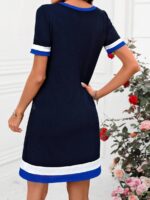 Rochie Scurta Mahari Bleumarin - imagine 2