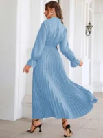 Rochie Lunga Priya Albastru Deschis - imagine 2