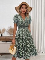 Rochie Scurta Catrina Neagra Inflorata