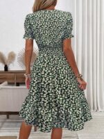 Rochie Scurta Catrina Neagra Inflorata - imagine 2
