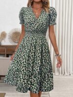 Rochie Scurta Catrina Neagra Inflorata - imagine 3