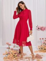 Rochie Midi Zonta Rosie Cu Funda