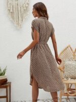 Rochie Midi Sonja Maro Deschis Cu Print Geometric Negru - imagine 2