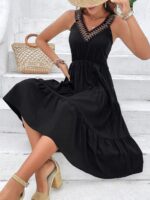 Rochie Midi Delphine Neagra - imagine 3