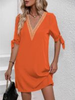 Rochie Scurta Udrea Portocalie - imagine 4