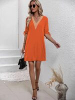 Rochie Scurta Udrea Portocalie - imagine 3