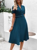 Rochie Midi Caroline Albastra - imagine 3