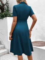 Rochie Midi Caroline Albastra - imagine 2