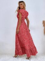 Rochie Lunga Natalia Rosie Cu Print Alb - imagine 2