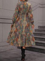 Rochie Midi Romy Cu Print Geometric Multicolor - imagine 2