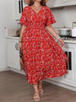 Rochie Lunga Buffy Rosie Inflorata - Marimi Mari