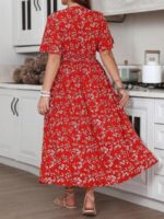 Rochie Lunga Buffy Rosie Inflorata - Marimi Mari - imagine 2